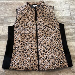Kim Rogers Animal Print Quilted Vest